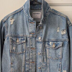 Ripped Blue Denim Jacket | Casual Chic